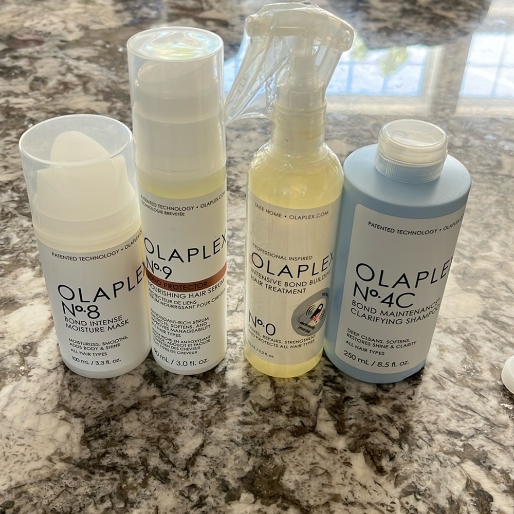 Olaplex lot includes No 8, No 9, No 0, No 4c